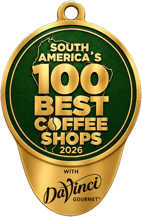 Medalla oficial: South America's 100 Best Coffee Shops 2026