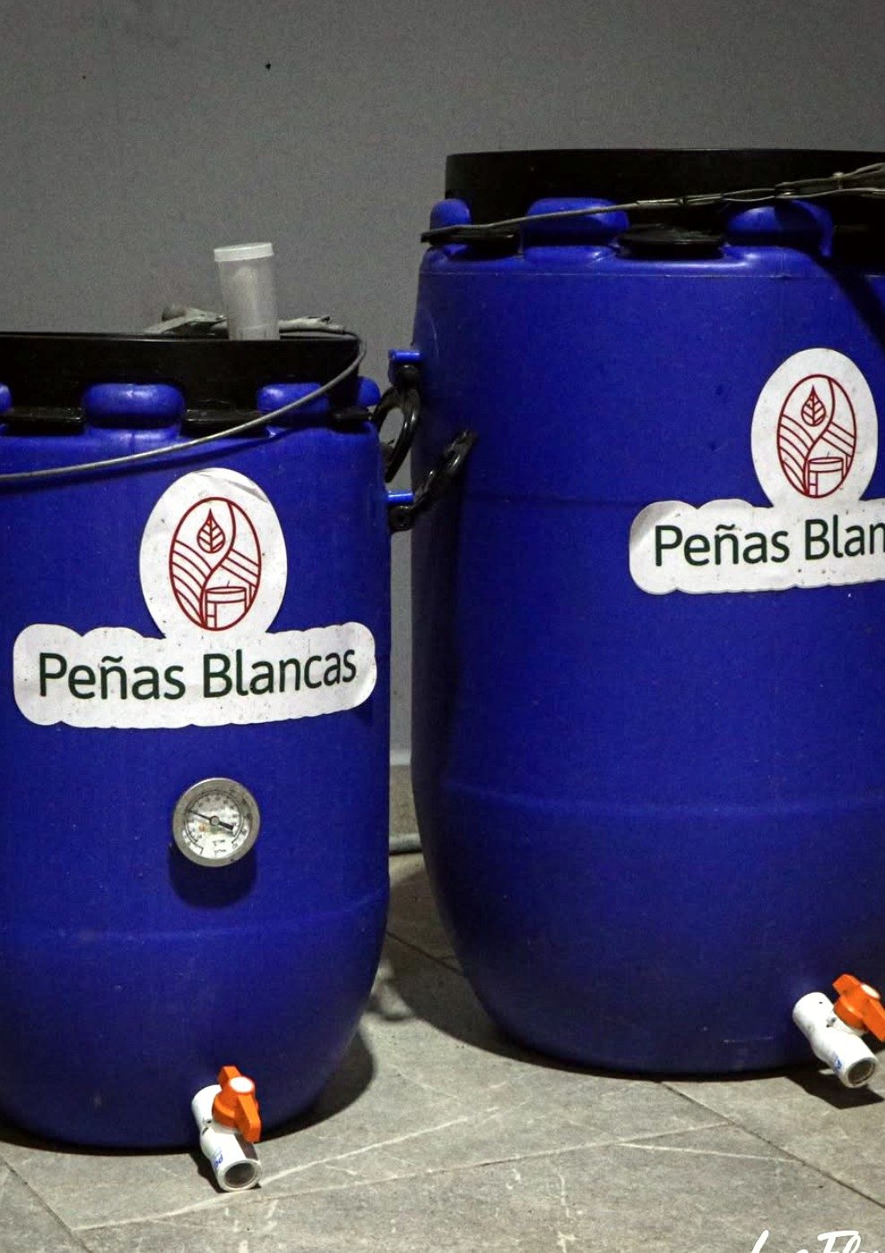 Tanques de fermentación de la finca Peñas Blancas